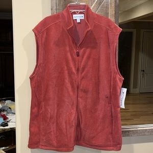 Saddlebred Vest Zip Cache Rust Fleece Lightweight Mens Large
